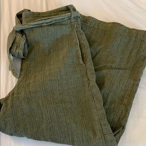 Anthropologie Wide Leg Crop Pants